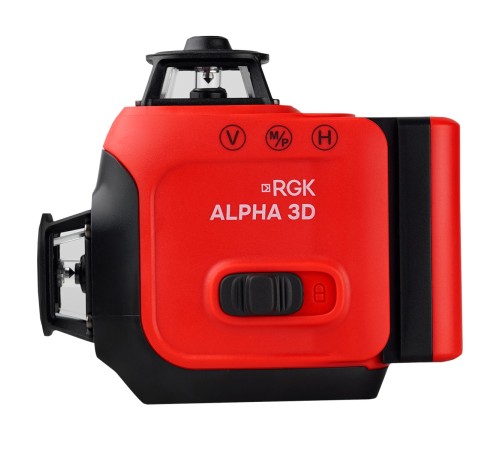 Лазерный уровень RGK ALPHA 3D с калибровкой с зелёным лучом Лазерный уровень RGK ALPHA 3D с калибровкой с зелёным лучом