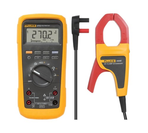 Комплект - мультиметр Fluke 27-II с токовыми клещами Fluke I400 Комплект - мультиметр Fluke 27-II с токовыми клещами Fluke I400