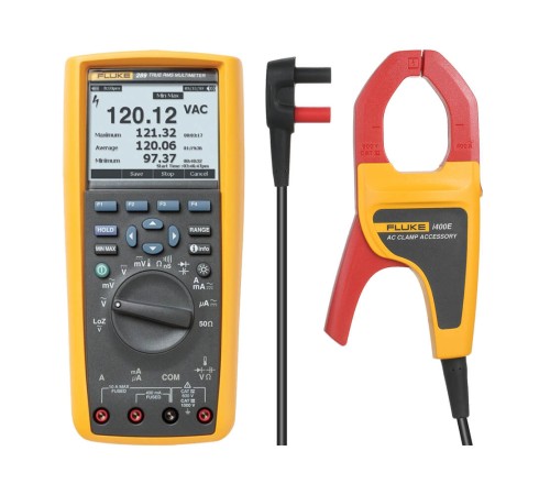 Комплект - мультиметр Fluke 289 с токовыми клещами Fluke I400 Комплект - мультиметр Fluke 289 с токовыми клещами Fluke I400