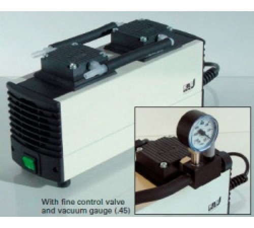 Вакуумный мембранный насос KNF N 816.1.2 KT.45.18, 30 л/мин, вакуум до 160 мбар, в комплекте с манометром и клапаном точной регулировки вакуума Вакуумный мембранный насос KNF N 816.1.2 KT.45.18, 30 л/мин, вакуум до 160 мбар, в комплекте с манометром и клапаном точной регулировки вакуума