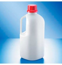Бутыль Kautex узкогорлая "SafeGrip" 2500 мл, HDPE, Ø 45 мм, естественный цвет, без крышки, с удлиненной ручкой, с сертификатом ООН