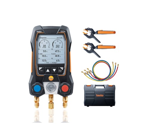 testo 550s Комплект 3 с заправочными шлангами testo 550s Комплект 3 с заправочными шлангами