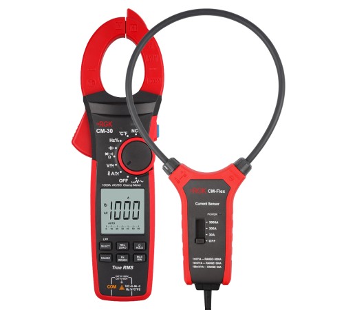 Токоизмерительные клещи RGK CM-30 с поверкой + Токовый датчик RGK CM Flex Токоизмерительные клещи RGK CM-30 с поверкой + Токовый датчик RGK CM Flex